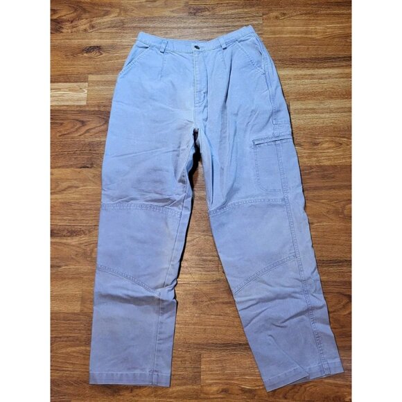 Vintage LL Bean Outdoors Light Purple Womans Size 12 Canvas Pants High Waist - Picture 1 of 6